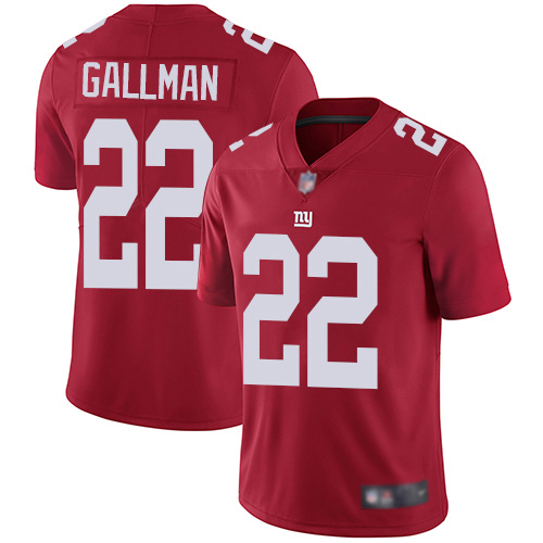 Men New York Giants 22 Wayne Gallman Red Limited Red Inverted Legend Football NFL Jersey